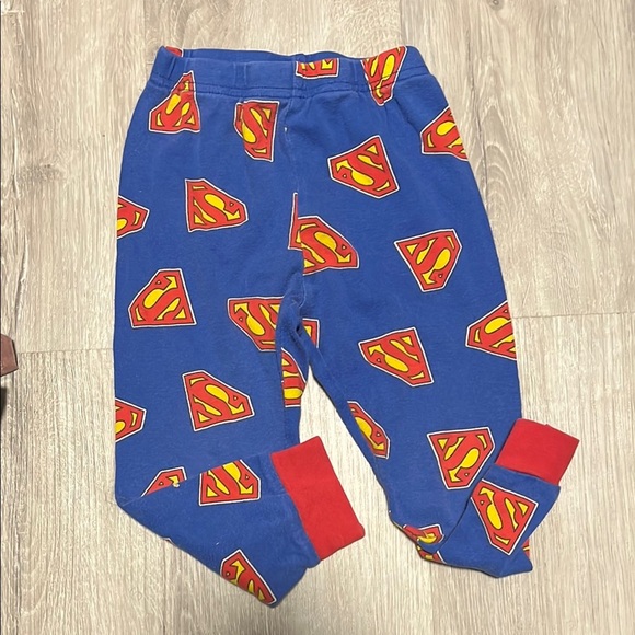 DC comics Superman Logo Blue Pajama Pants 4T - Picture 1 of 1